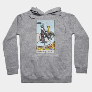 Knight of cups tarot card (distressed) Hoodie